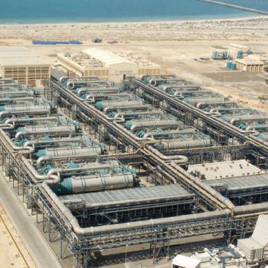 Construction for a desalination plant Abu Dhabi